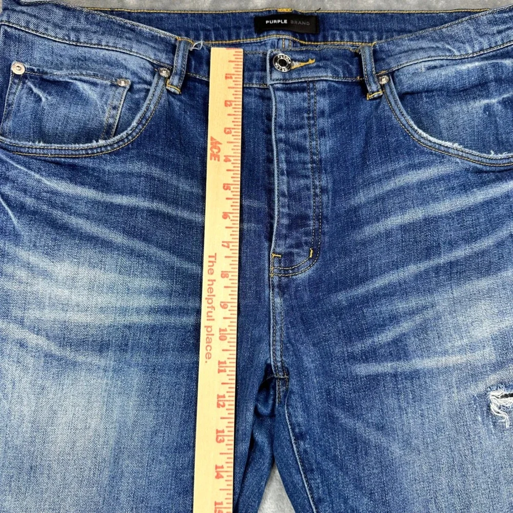 Purple Brand P001 Low Rise Skinny Jeans Medium Indigo Wash 38 OYWD124